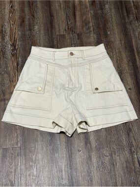 Freemarket High Waisted Utility Shorts Women's Small High Rise Relaxed Fit in Cr